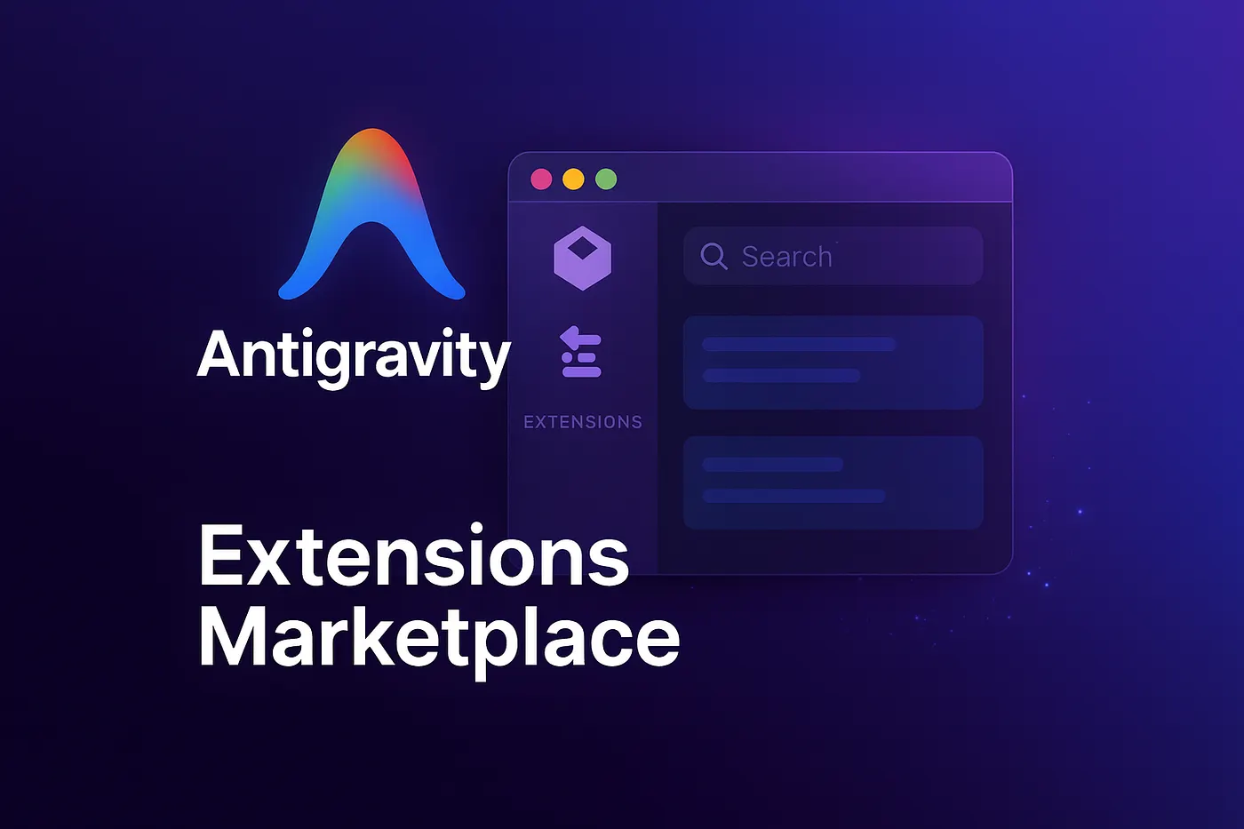 Cover for How to Install VS Code Marketplace Extensions in Google's Antigravity IDE (Example: DeepBlue Theme)